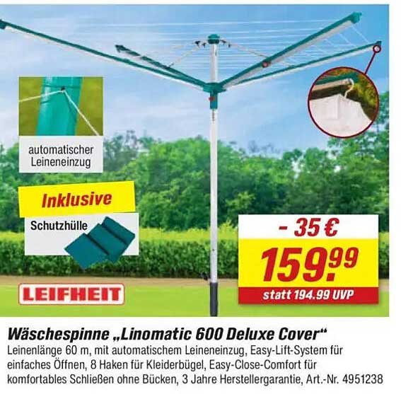 Wäschespinne „Linomatic 600 Deluxe Cover“