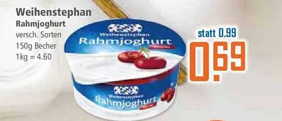 Weihenstephan Rahmjoghurt verschiedene Sorten