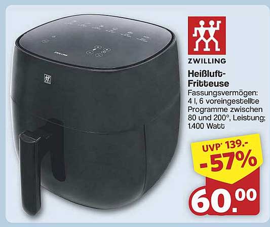 ZWILLING Heißluft-Fritteuse