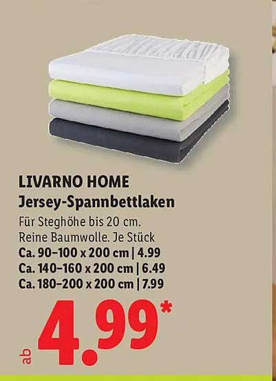 LIVARNO HOME Jersey-Spannbettlaken