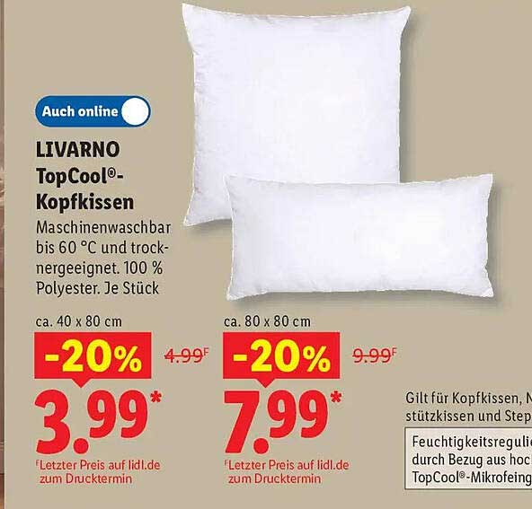 LIVARNO TopCool®-Kopfkissen