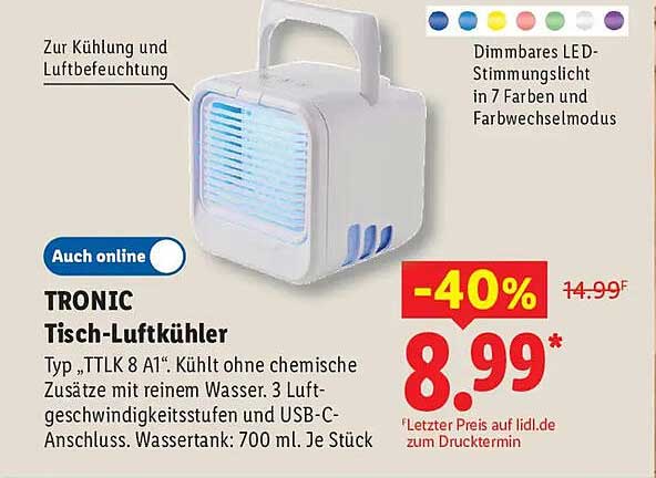 TRONIC Tisch-Luftkühler