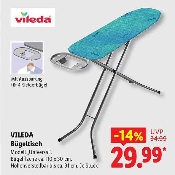 VILEDA Bügeltisch Modell „Universal“
