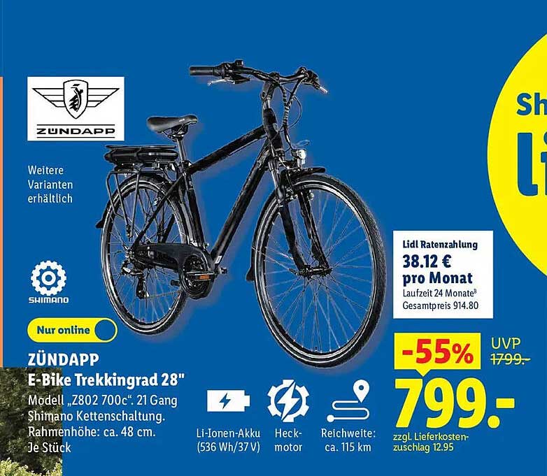 ZÜNDAPP E-Bike Trekkingrad 28"