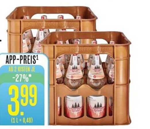 2 Kisten Sprudelwasser für nur 3,99 € pro Kiste