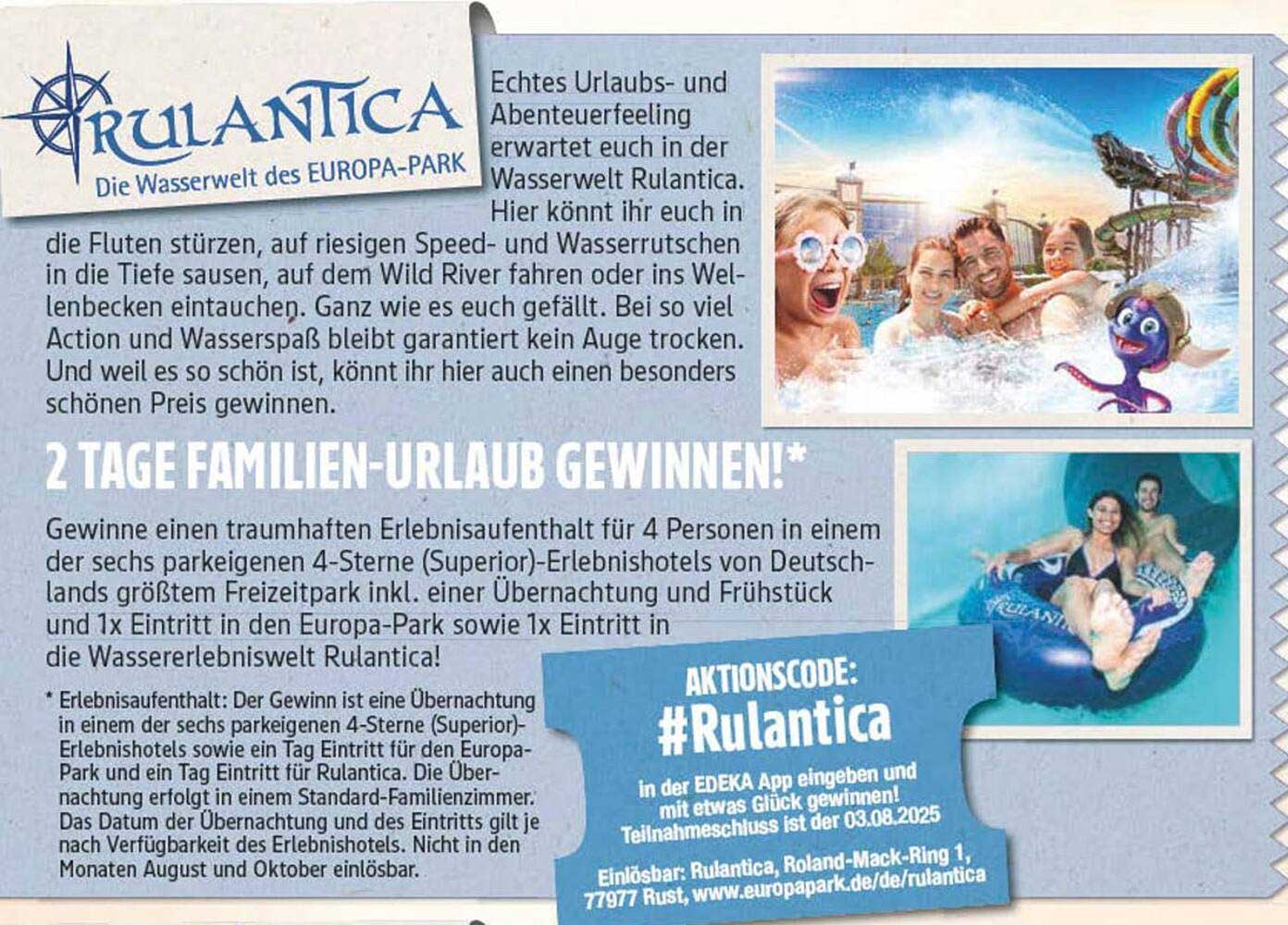 2 Tage Familien-Urlaub im Wasserpark Rulantica gewinnen!