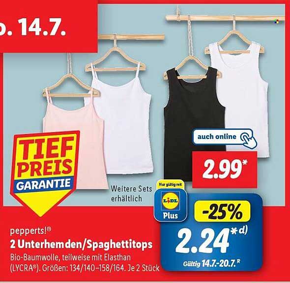 2 Unterhemden/Spaghettitops