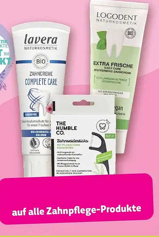 20% Rabatt auf alle Zahnpflege-Produkte