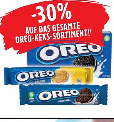 -30% auf das gesamte Oreo-Keks-Sortiment!