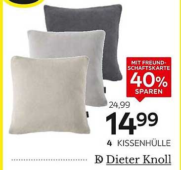 4 Kissenhüllen von Dieter Knoll - jetzt zum Sonderpreis!