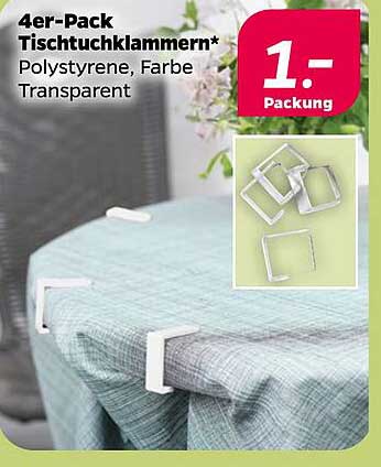 4er-Pack Tischdeckenklemmen