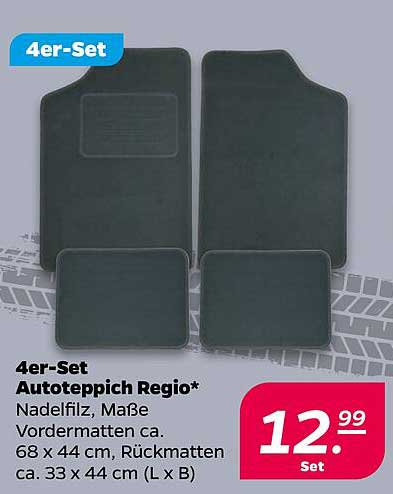 4er-Set Autoteppich Regio