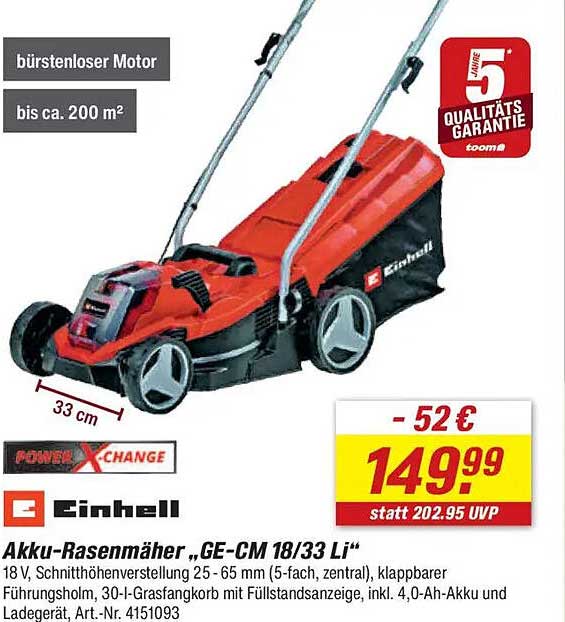 Akku-Rasenmäher „GE-CM 18/33 Li“