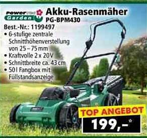 Akku-Rasenmäher PG-BPM430 – Top Angebot bei Norma!
