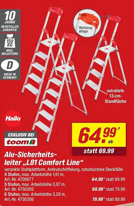 Alu-Sicherheitsleiter „L81 Comfort Line“