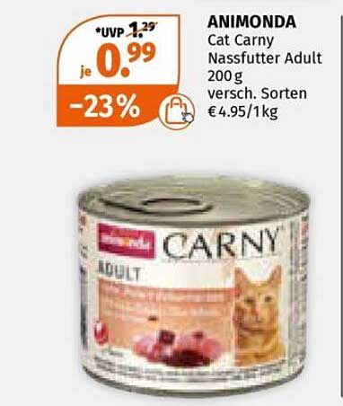 ANIMONDA Cat Carny Nassfutter Adult 200 g