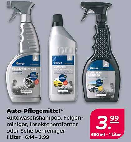 Auto-Pflegemittel* - Autowaschshampoo, Felgenreiniger, Insektenentferner oder Scheibenreiniger
