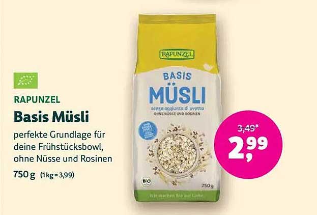 Basis Müsli von RAPUNZEL 750 g