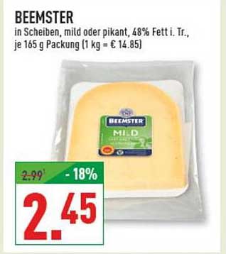 Beemster Käse in Scheiben - Mild oder Pikant