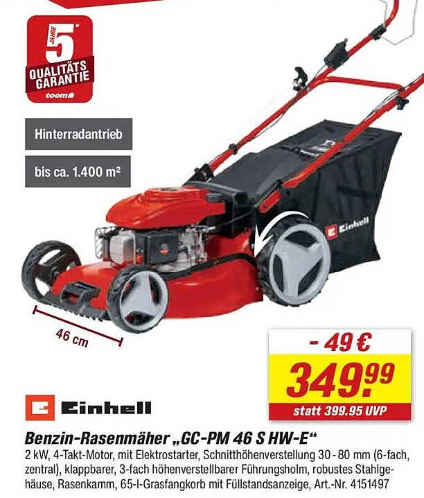 Benzin-Rasenmäher „GC-PM 46 S HW-E“