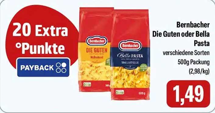 Bernbacher Die Guten oder Bella Pasta 500g Packung