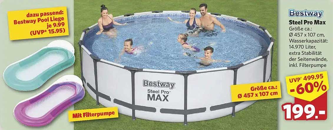 Bestway Steel Pro Max Pool mit Filterpumpe - Jetzt für nur 199,00 €