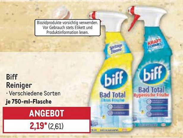 Biff Reiniger - Verschiedene Sorten je 750-ml-Flasche