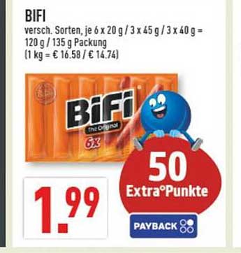 BIFI Snacks - 6er Packung in verschiedenen Sorten