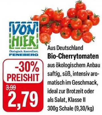 Bio-Cherrytomaten aus ökologischer Landwirtschaft 300g