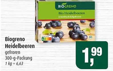Biogreno Heidelbeeren gefroren 300-g-Packung