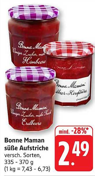 Bonne Maman süße Aufstriche, verschiedene Sorten, 335 - 370 g