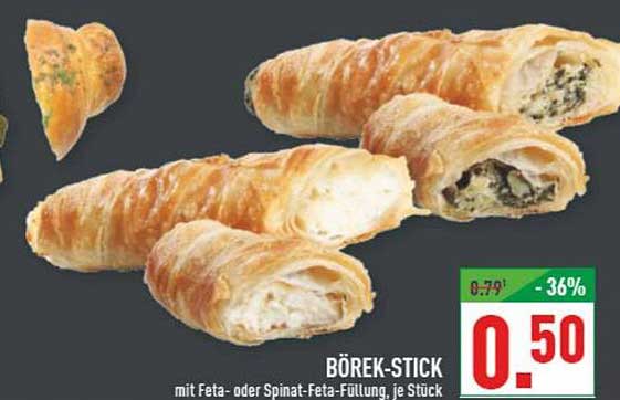 BÖREK-STICK mit Feta- oder Spinat-Feta-Füllung, je Stück