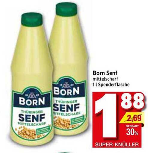 Born Senf mittelscharf 1 l Spenderflasche