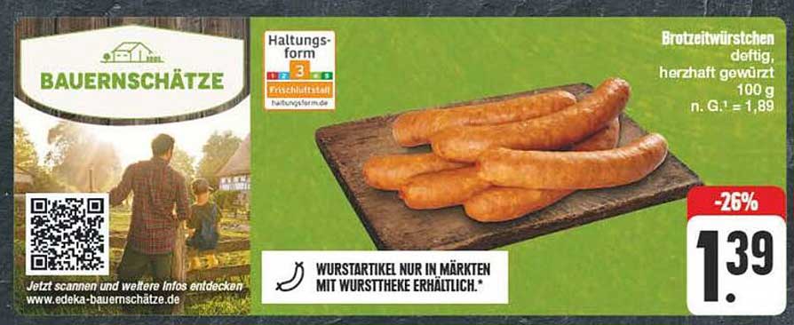 Brotzeitwürstchen deftig, herzhaft gewürzt