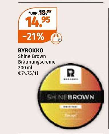BYROKKO Shine Brown Bräunungscreme 200 ml