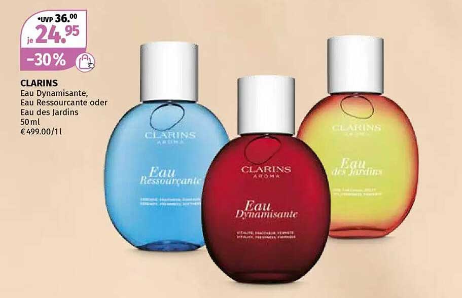 CLARINS Eau Dynamisante, Eau Ressourcante oder Eau des Jardins 50 ml