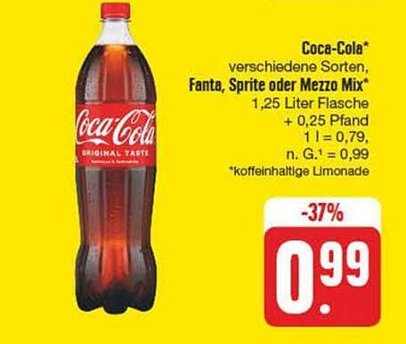 Coca-Cola* 1,25 Liter Flasche - Diverse Sorten
