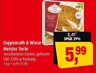 Coppenrath & Wiese Meister Torte - verschiedene Sorten, gefroren