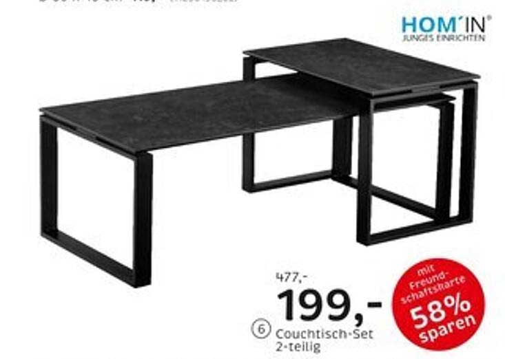 Couch Tisch Set 2-teilig für nur 199,- statt 477,-