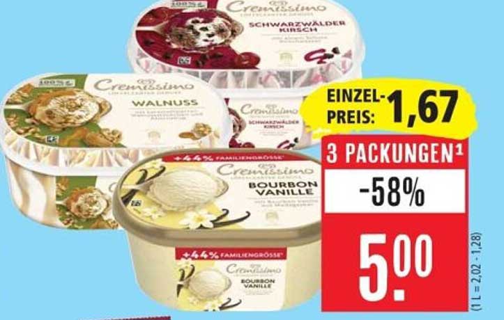 Cremissimo Eisvariationen - 3 Packungen zum Top-Preis