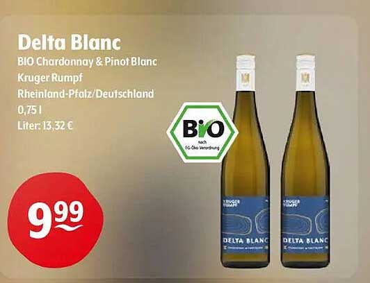 Delta Blanc BIO Chardonnay & Pinot Blanc 0,75 l