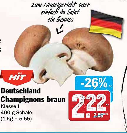 Deutschland Champignons braun Klasse I 400 g