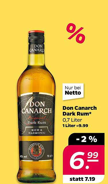 Don Canarch Dark Rum 0,7 Liter