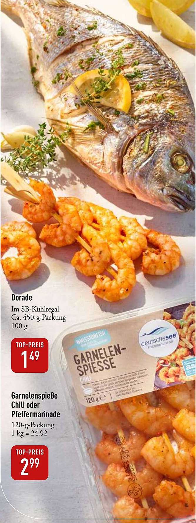 Dorade im SB-Kühlregal, ca. 450-g-Packung