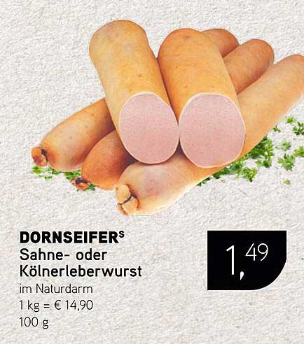 DORNSEIFERS Sahne- oder Kölnerleberwurst im Naturdarm