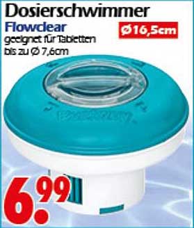 Dosierschwimmer Flowclear Ø 16,5cm geeignet für Tabletten bis zu Ø 7,6cm