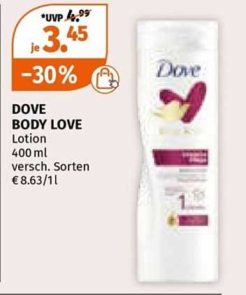 DOVE BODY LOVE Lotion 400 ml - jetzt zum Sonderpreis!
