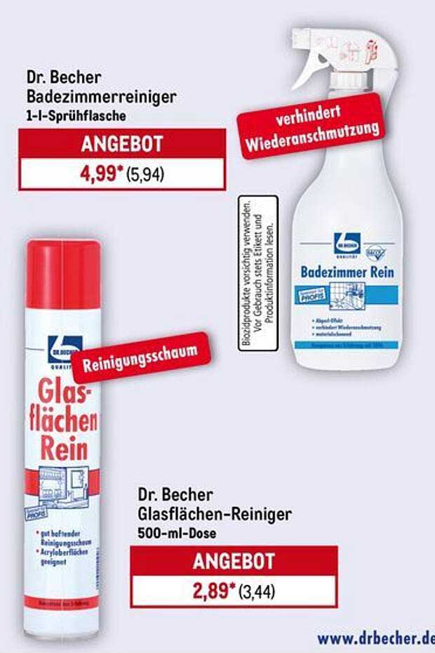 Dr. Becher Badezimmerreiniger 1-l-Sprühflasche