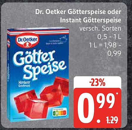 Dr. Oetker Götterspeise oder Instant Götterspeise (verschiedene Sorten)
