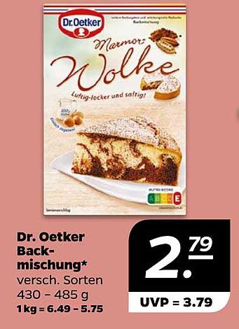 Dr. Oetker Marmorkuchen Backmischung 430 – 485 g